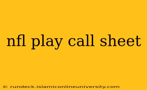 nfl play call sheet