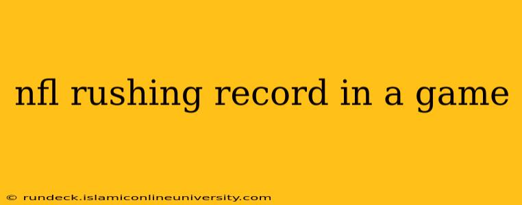 nfl rushing record in a game