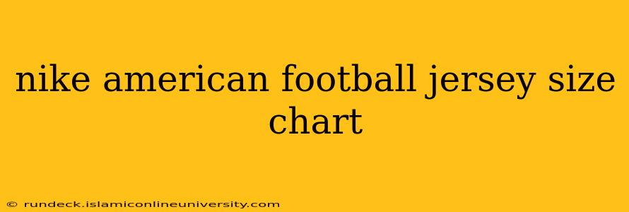 nike american football jersey size chart