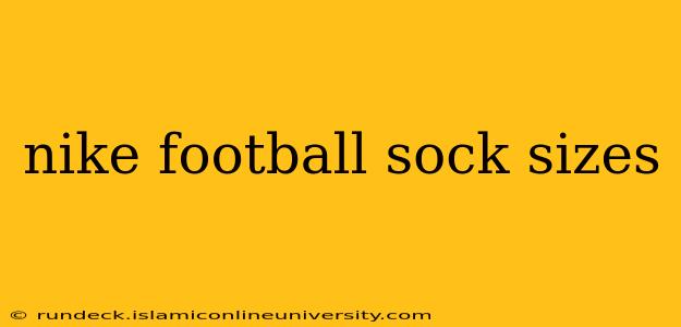nike football sock sizes