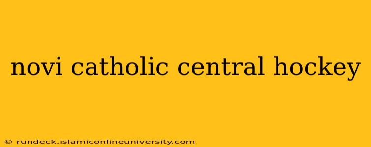 novi catholic central hockey