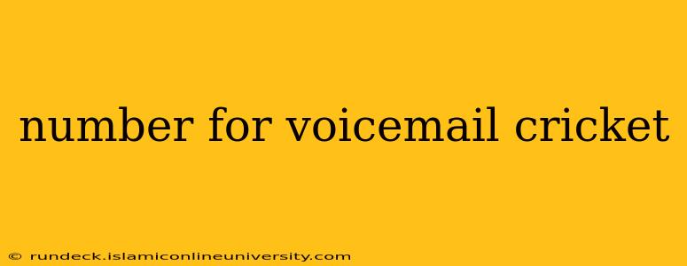 number for voicemail cricket