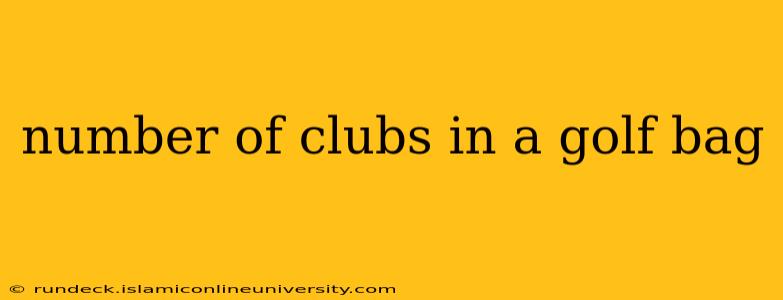 number of clubs in a golf bag