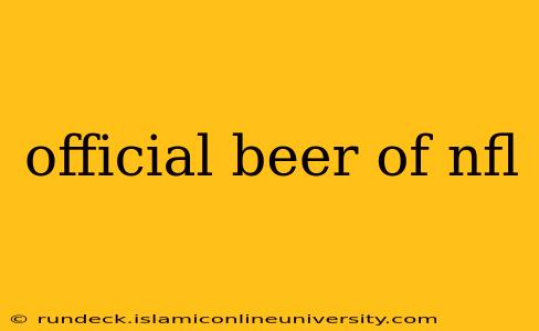 official beer of nfl