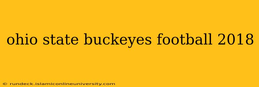 ohio state buckeyes football 2018