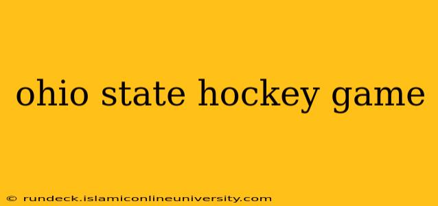 ohio state hockey game