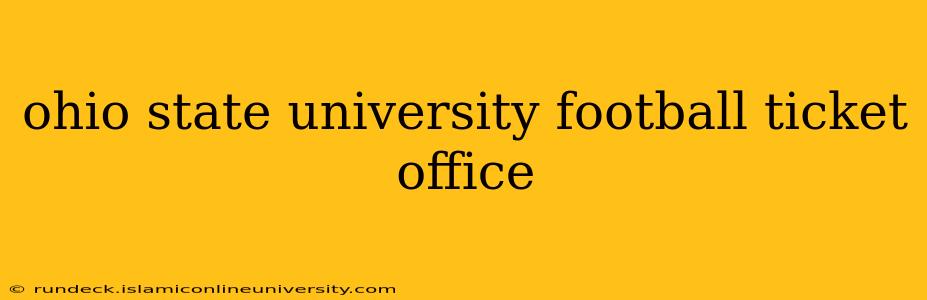 ohio state university football ticket office