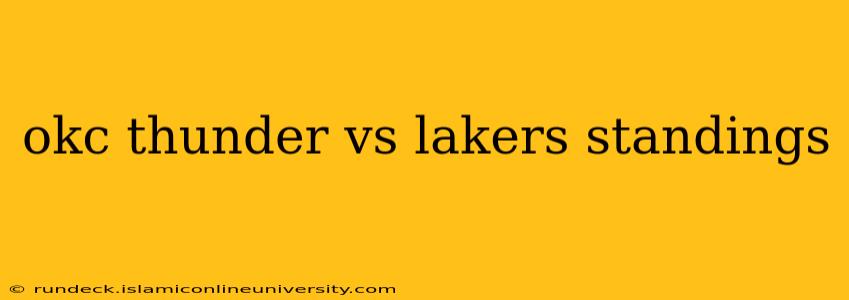 okc thunder vs lakers standings