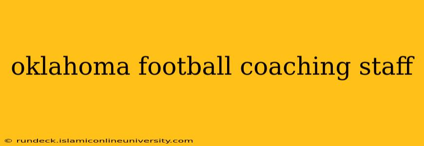 oklahoma football coaching staff