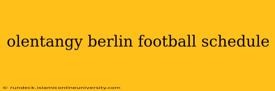 olentangy berlin football schedule
