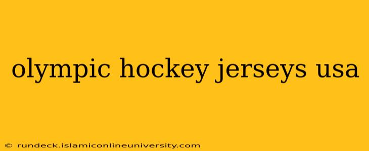 olympic hockey jerseys usa