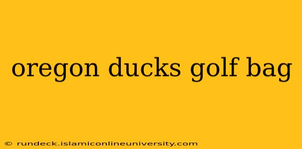 oregon ducks golf bag