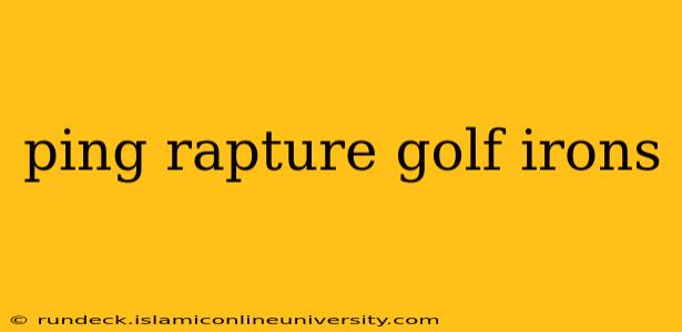 ping rapture golf irons