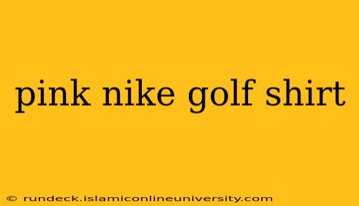 pink nike golf shirt