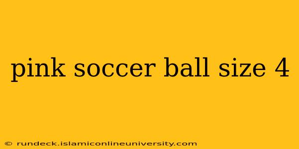 pink soccer ball size 4