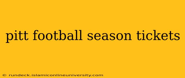 pitt football season tickets