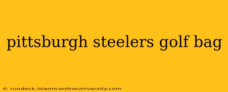pittsburgh steelers golf bag