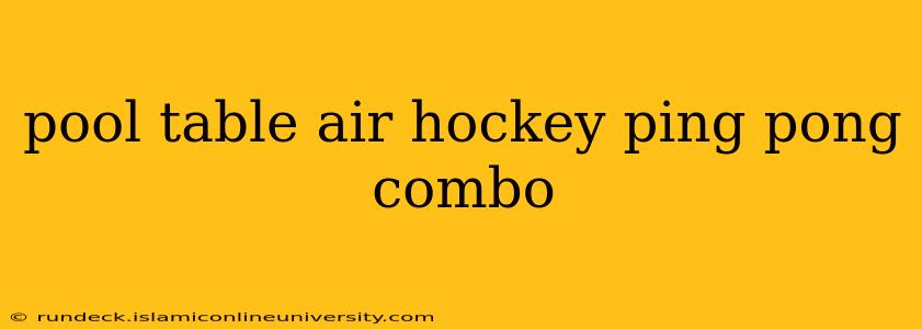 pool table air hockey ping pong combo