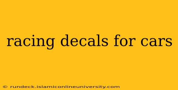 racing decals for cars