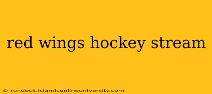 red wings hockey stream