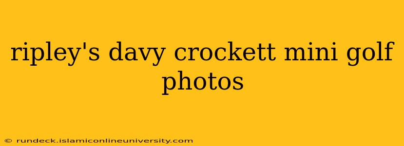 ripley's davy crockett mini golf photos