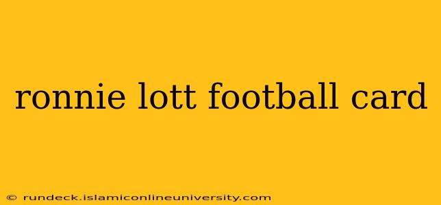 ronnie lott football card