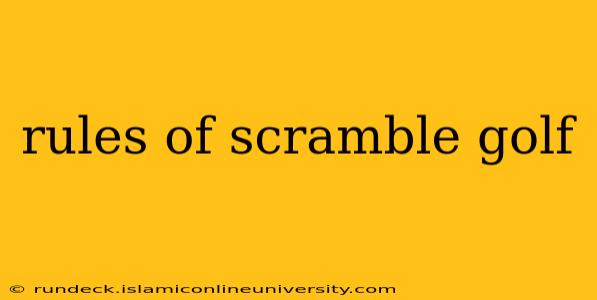 rules of scramble golf