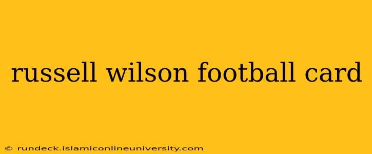 russell wilson football card
