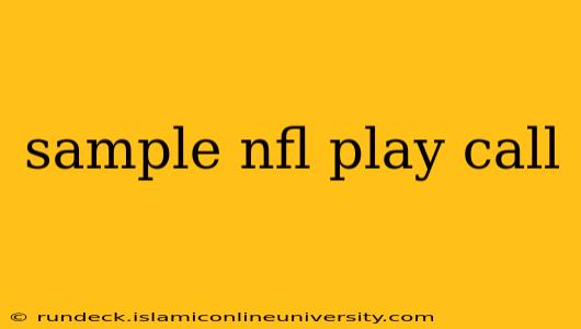 sample nfl play call