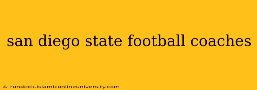san diego state football coaches
