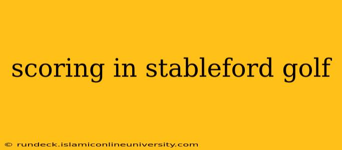 scoring in stableford golf