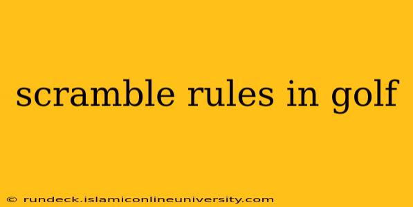 scramble rules in golf