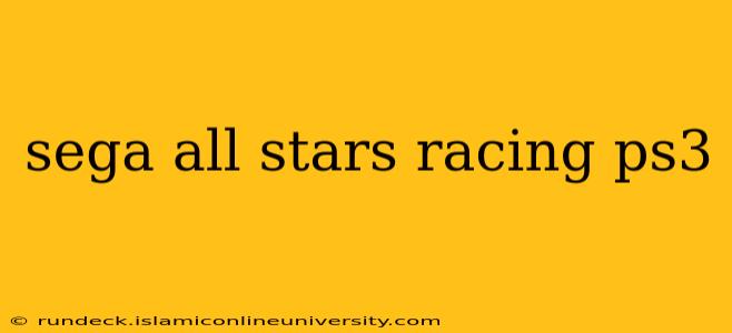 sega all stars racing ps3