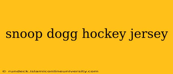 snoop dogg hockey jersey