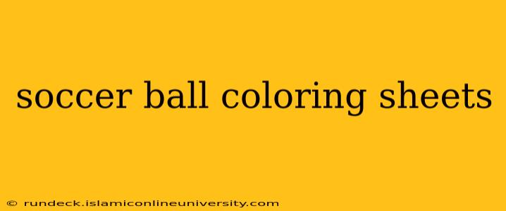 soccer ball coloring sheets