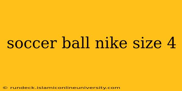 soccer ball nike size 4