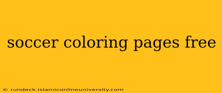 soccer coloring pages free