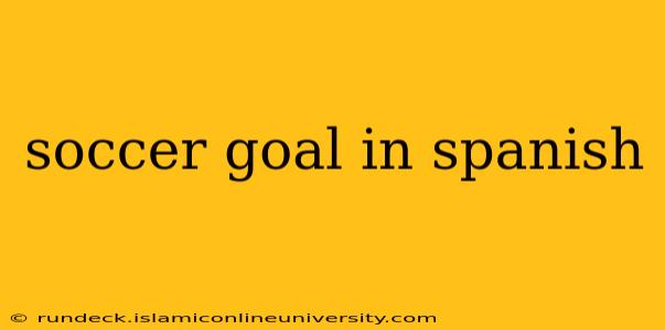 soccer goal in spanish