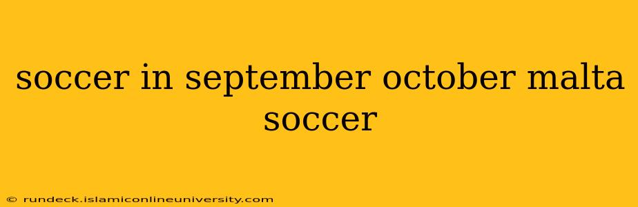 soccer in september october malta soccer