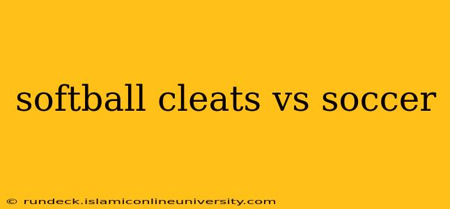 softball cleats vs soccer