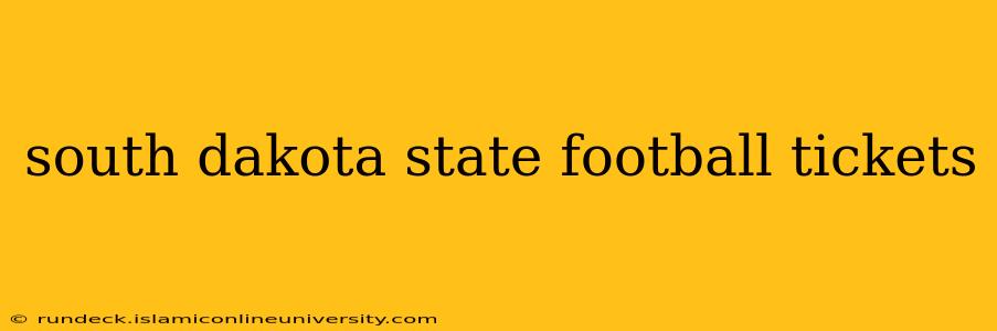 south dakota state football tickets