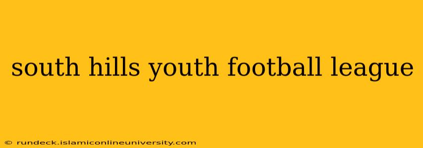 south hills youth football league