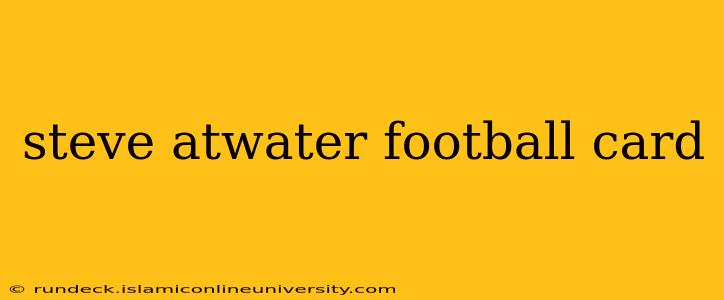 steve atwater football card