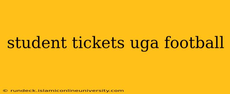 student tickets uga football