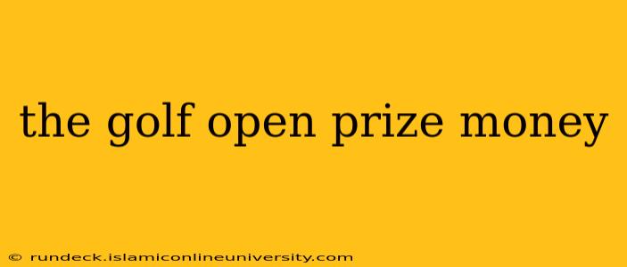 the golf open prize money