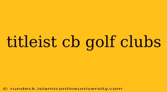 titleist cb golf clubs