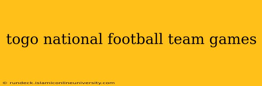 togo national football team games