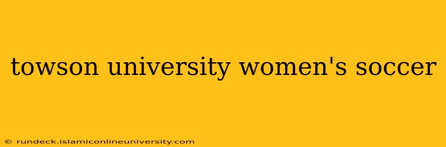 towson university women's soccer