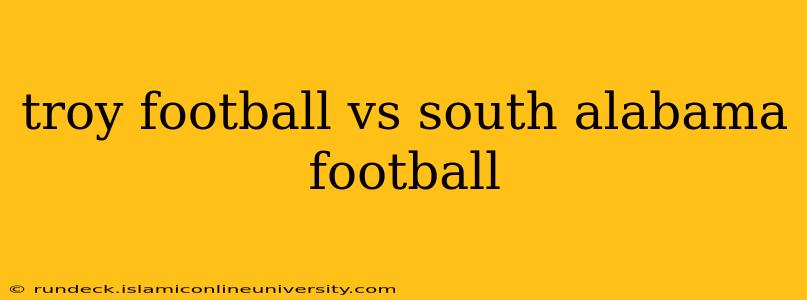 troy football vs south alabama football