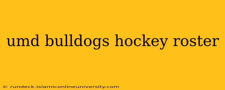 umd bulldogs hockey roster
